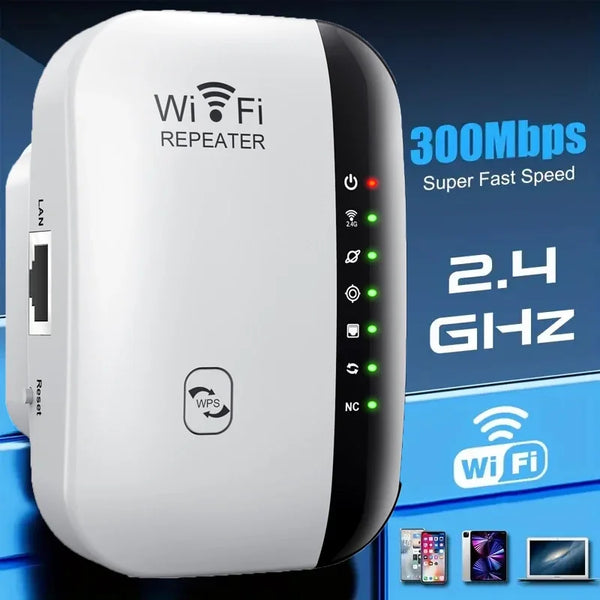 Repetidor Wi-Fi 300Mbps - Amplificador de Señal Inalámbrica