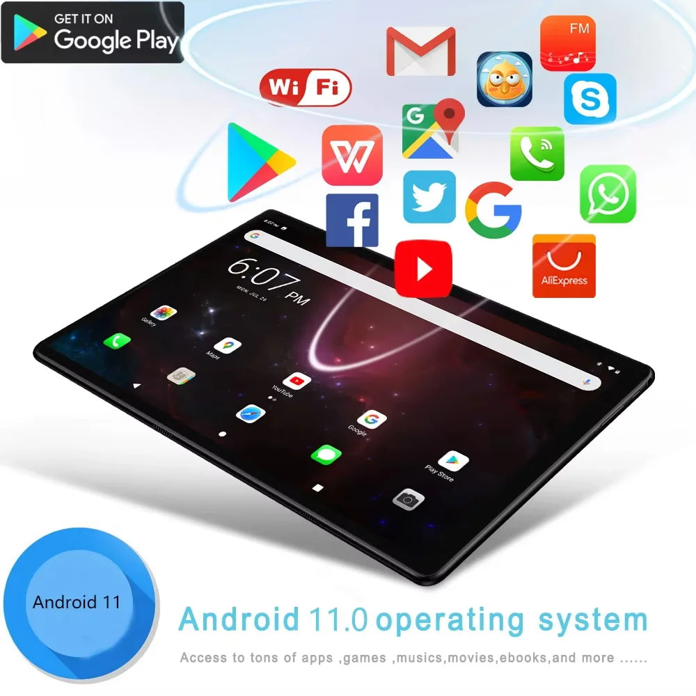 Tableta Android S10 de 10.1 Pulgadas - Octa Core, Dual SIM, Llamadas Telefónicas, 4GB RAM, 64GB ROM